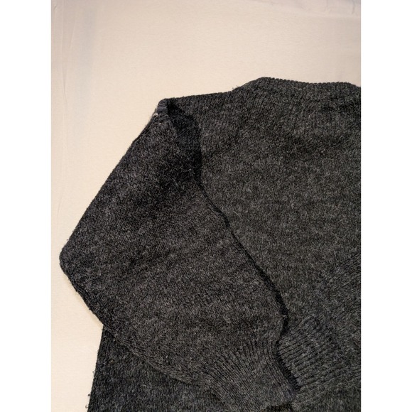 Polat Triko Mens Medium Argyle Sweater Baumwolle Cotton Dark Gray CrewNeck Knit - Picture 9 of 9